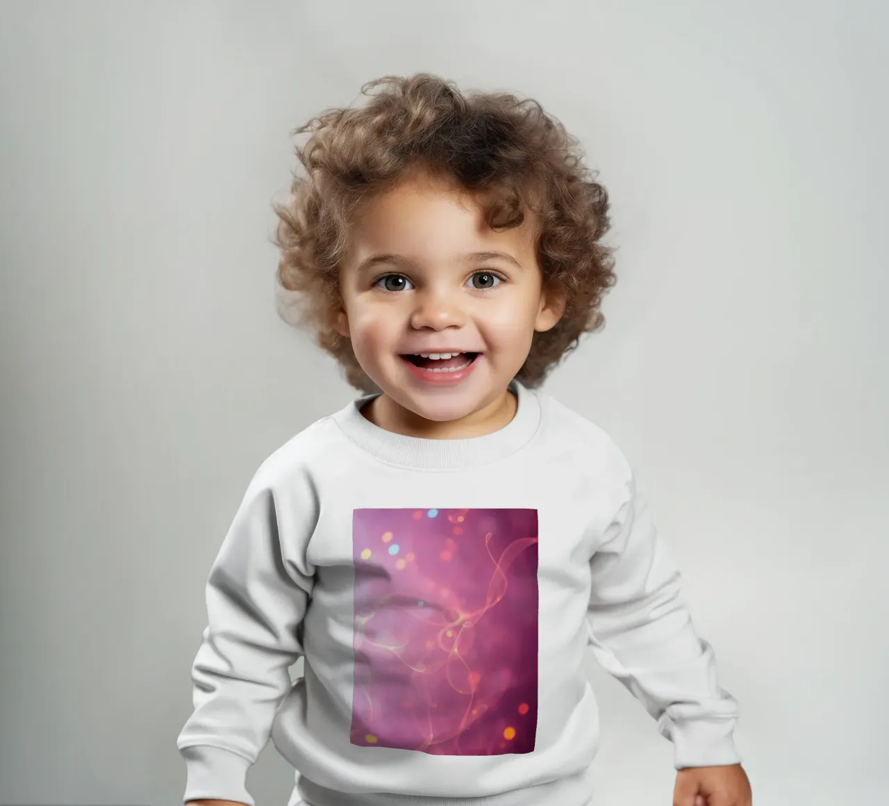 abstract with glowing patterns and soft colors baby sweatshirt by DesignDoodle