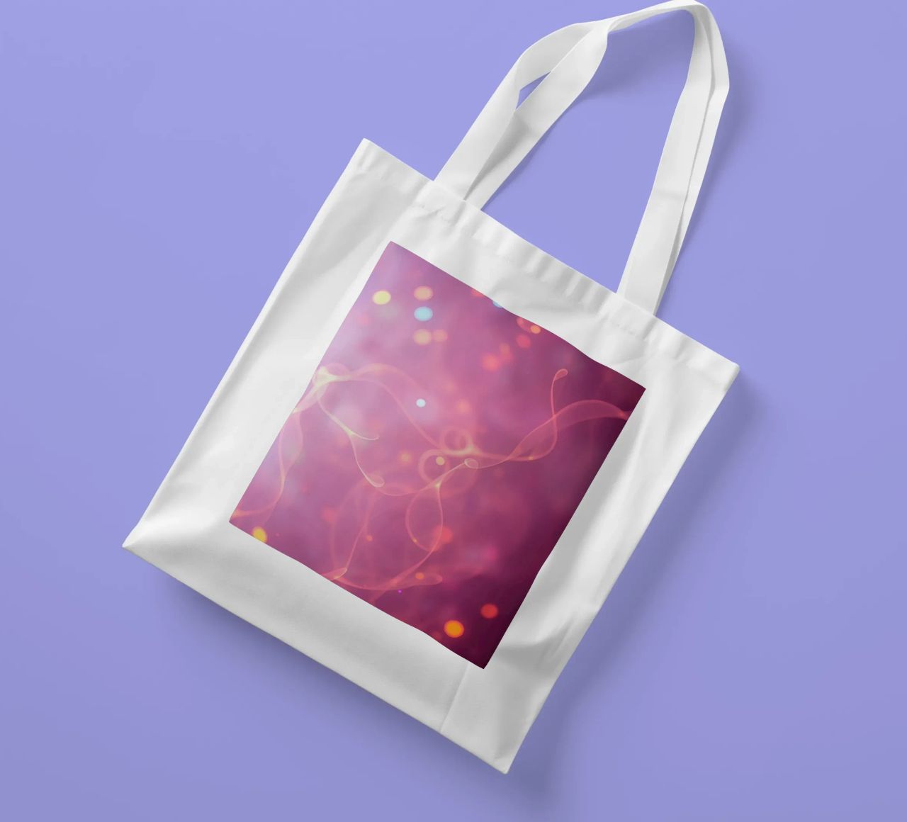 abstract with glowing patterns and soft colors tote bag by DesignDoodle