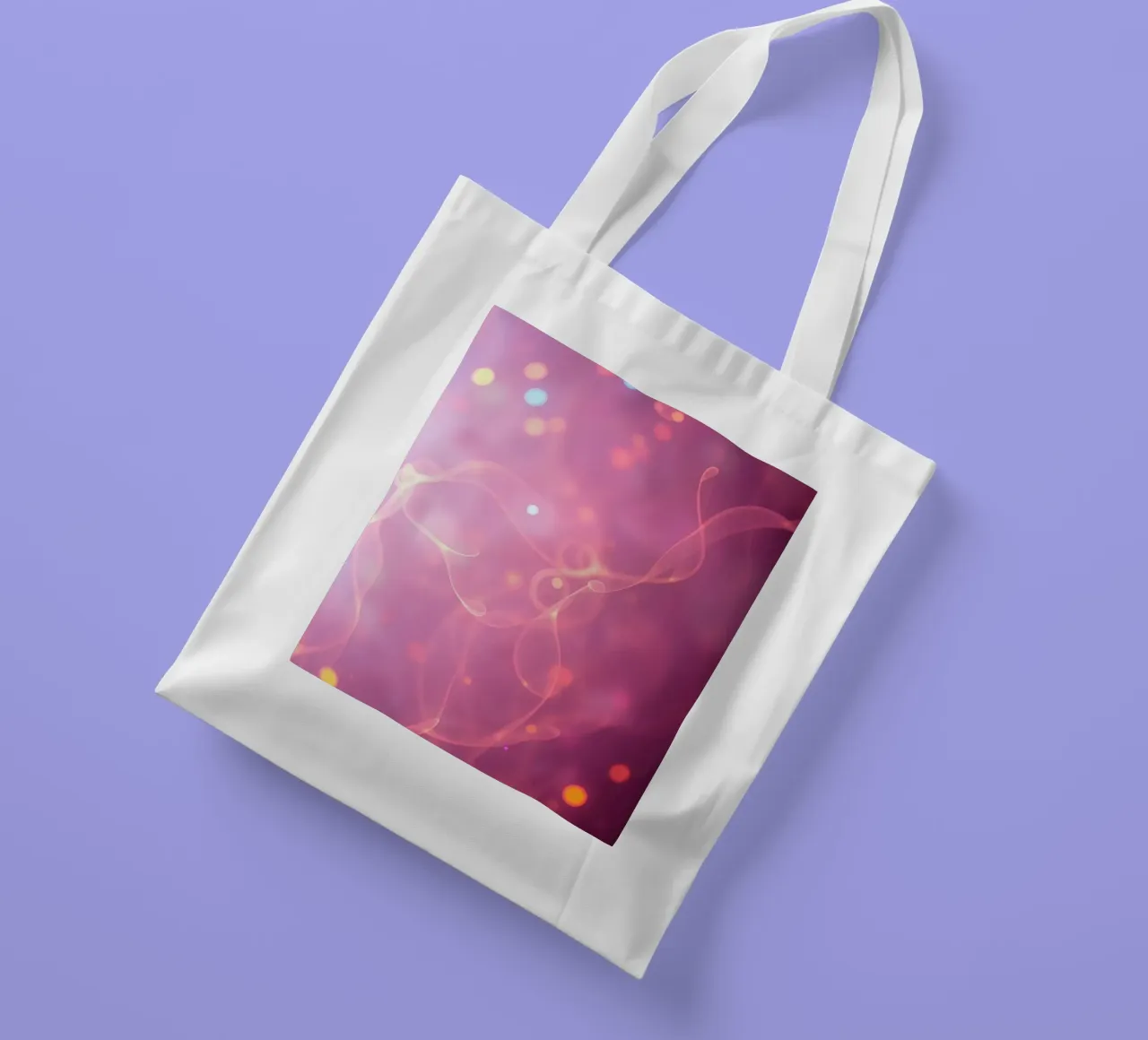 abstract with glowing patterns and soft colors tote bag by DesignDoodle