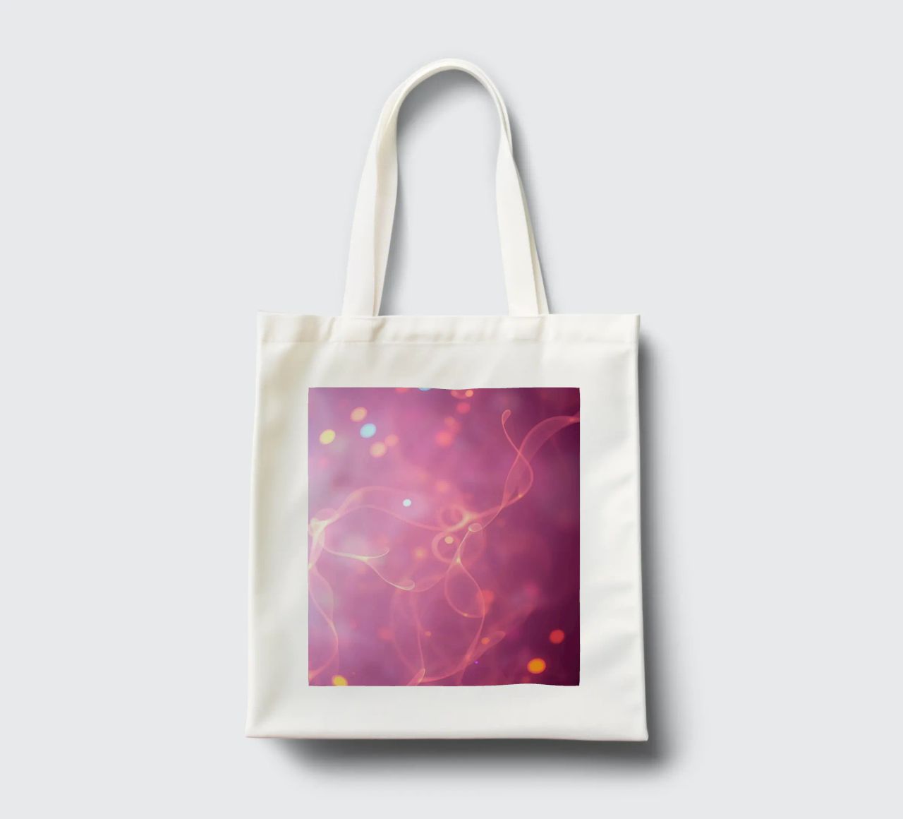 abstract with glowing patterns and soft colors tote bag by DesignDoodle