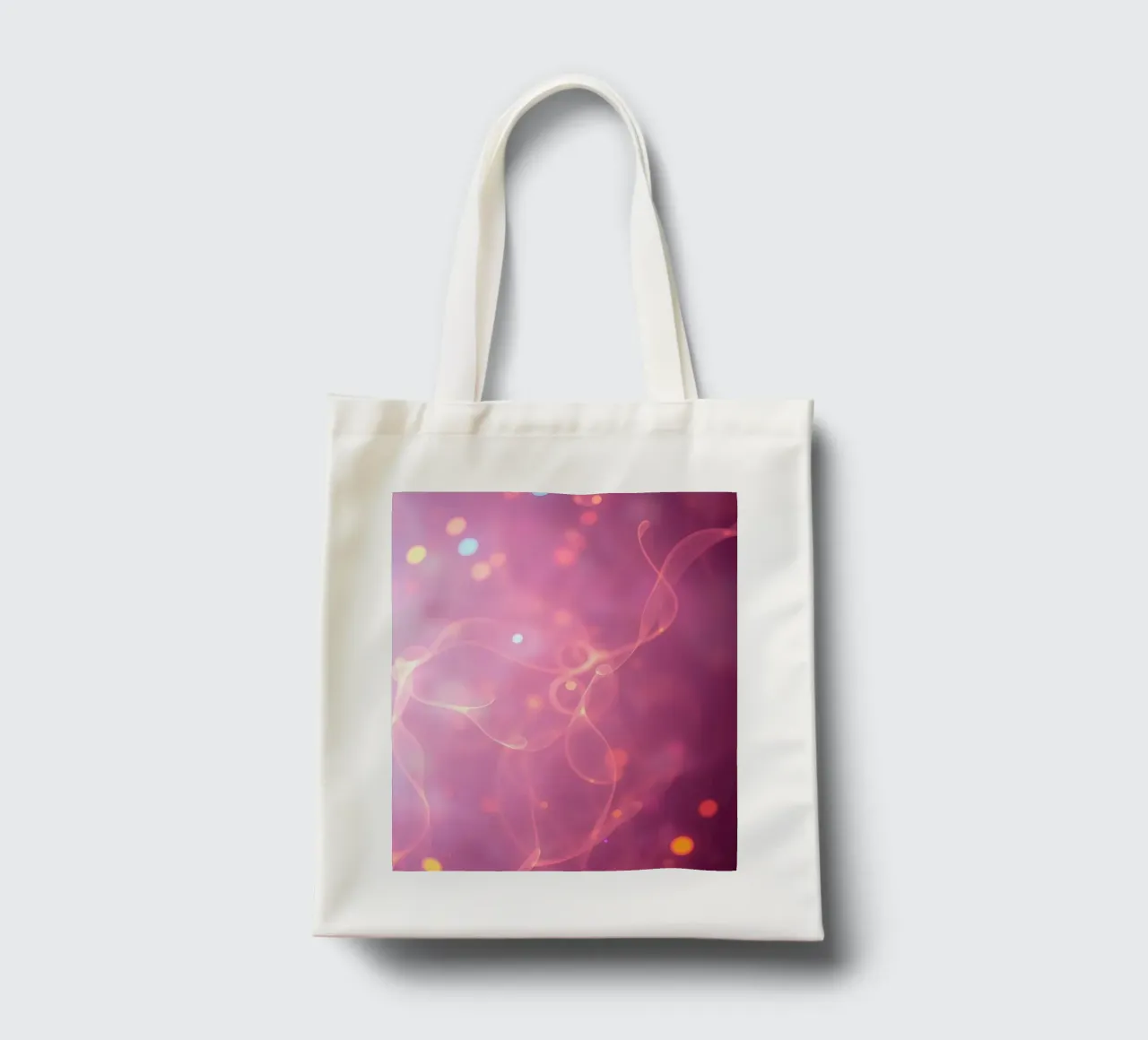abstract with glowing patterns and soft colors tote bag by DesignDoodle