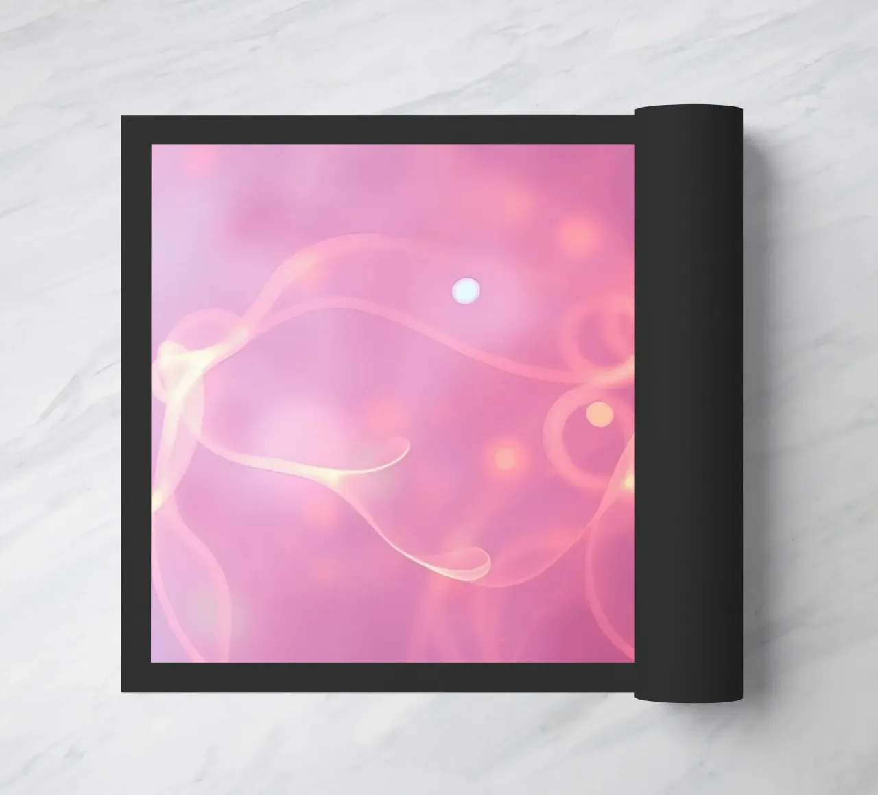 abstract with glowing patterns and soft colors doormat by DesignDoodle