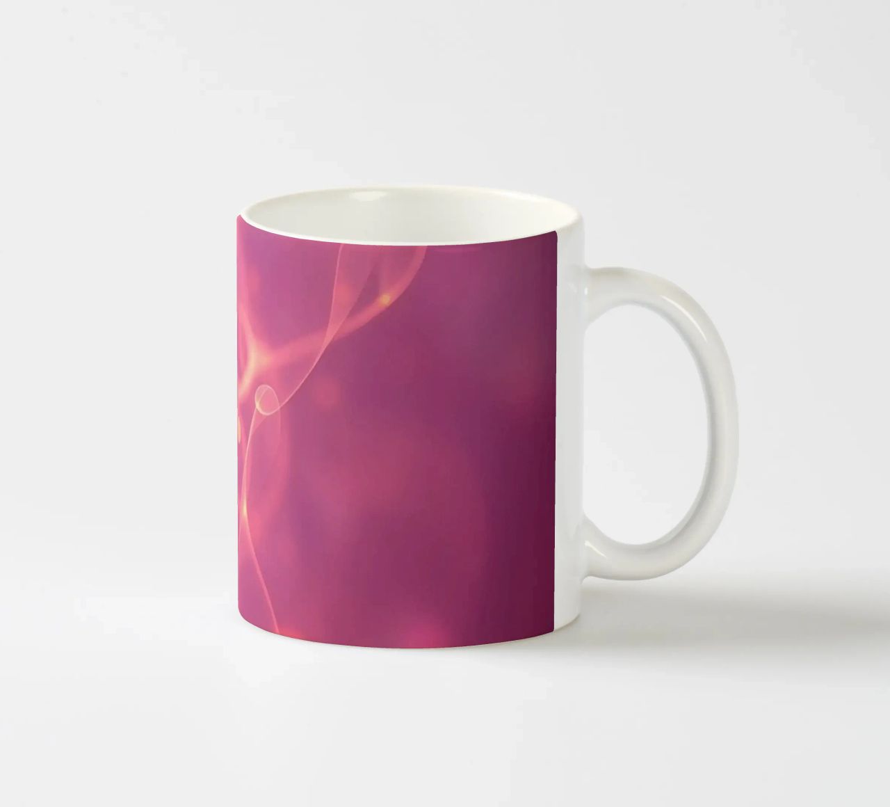 abstract with glowing patterns and soft colors ceramic mug by DesignDoodle