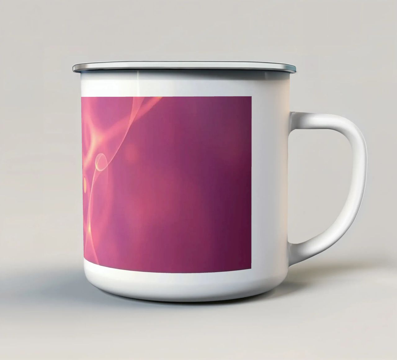abstract with glowing patterns and soft colors enamel mug by DesignDoodle