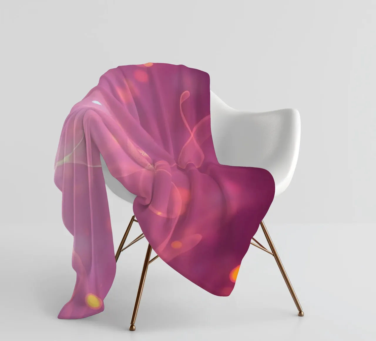 abstract with glowing patterns and soft colors fleece blanket by DesignDoodle