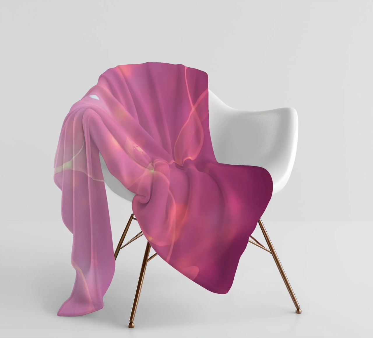 abstract with glowing patterns and soft colors fleece blanket by DesignDoodle