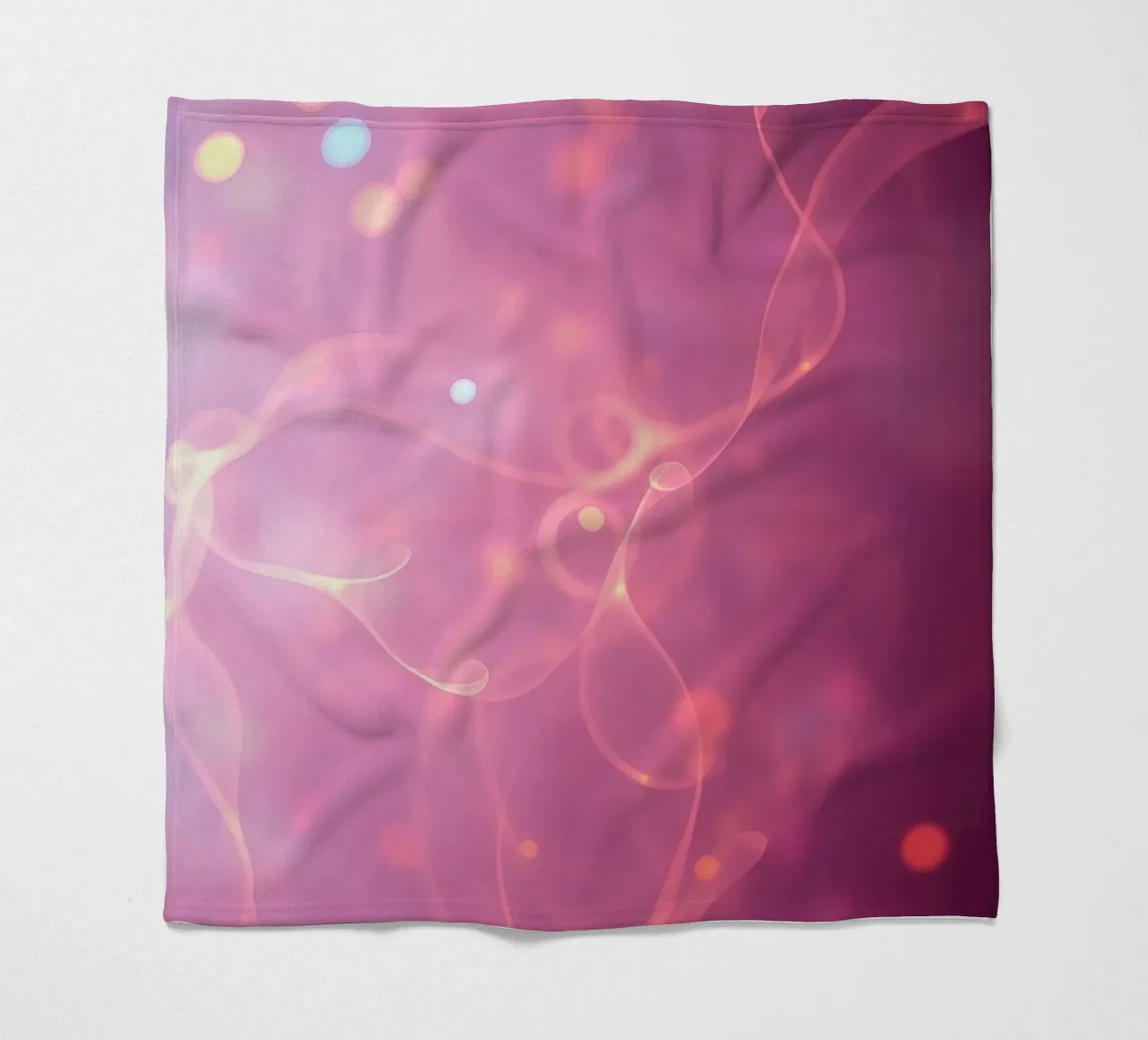 abstract with glowing patterns and soft colors fleece blanket by DesignDoodle
