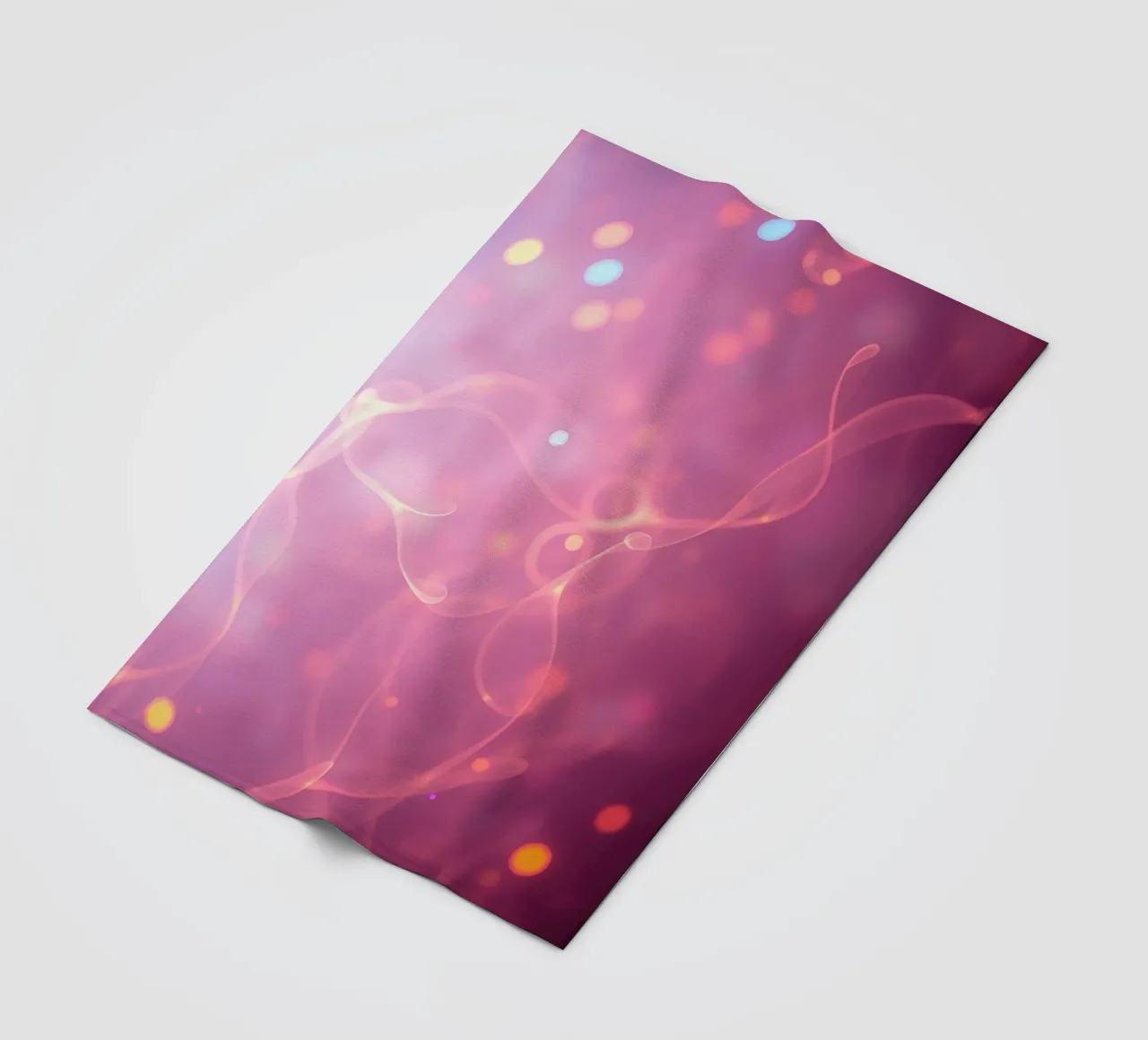 abstract with glowing patterns and soft colors fleece blanket by DesignDoodle