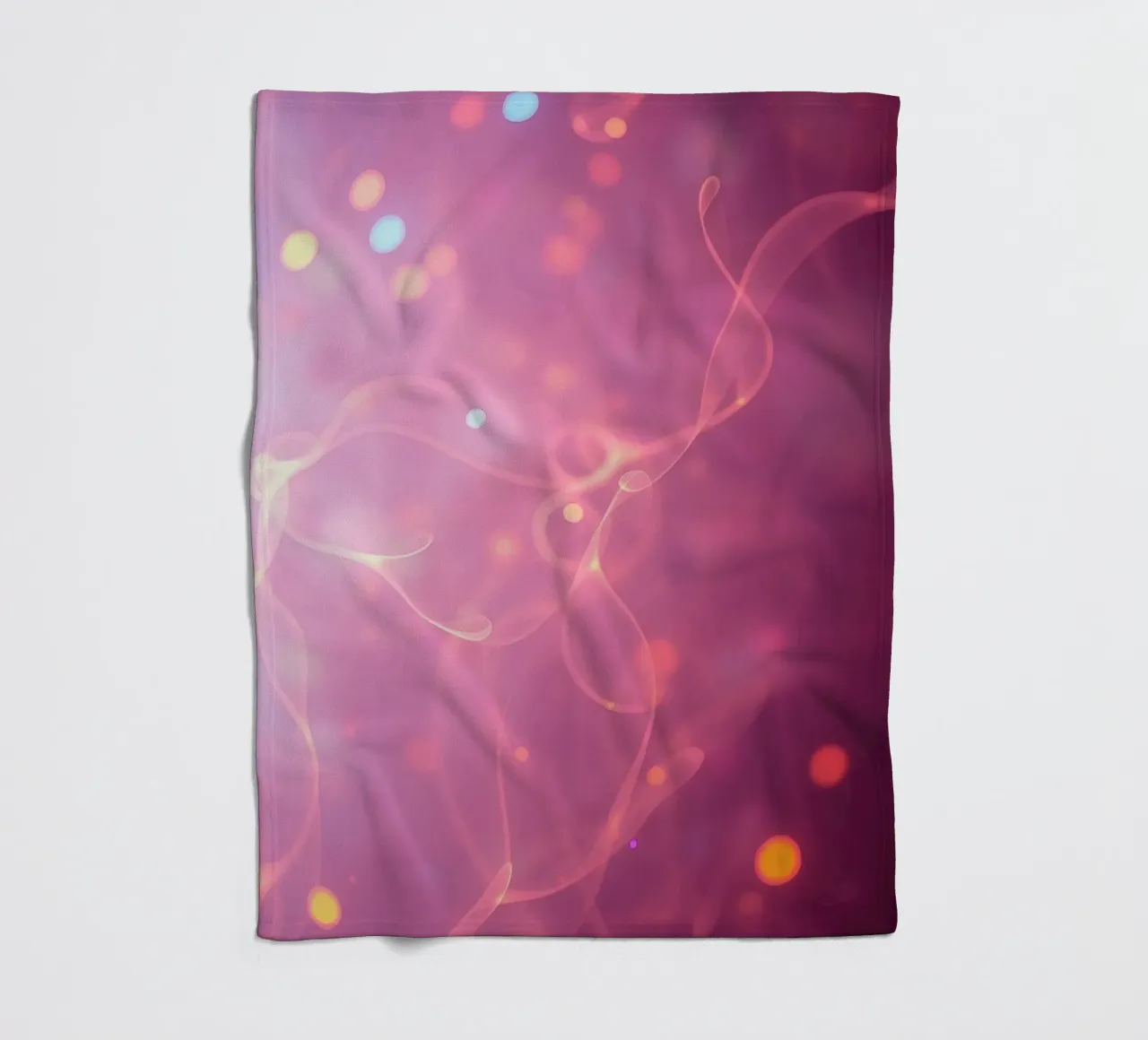 abstract with glowing patterns and soft colors fleece blanket by DesignDoodle
