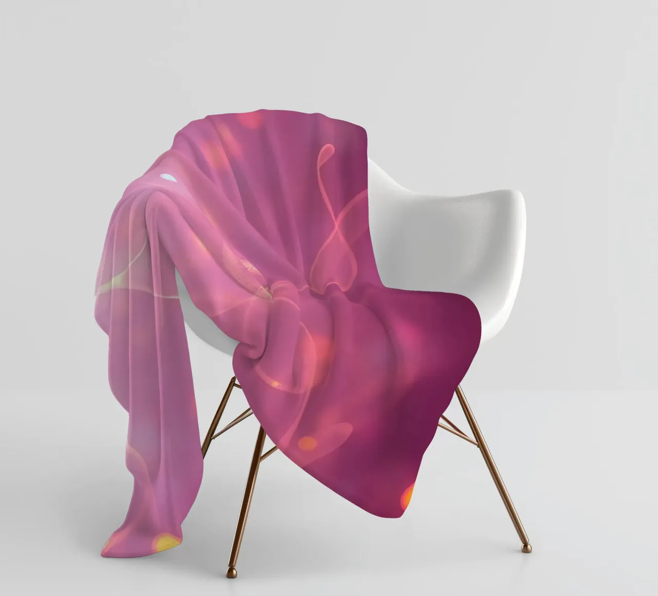 abstract with glowing patterns and soft colors fleece blanket by DesignDoodle