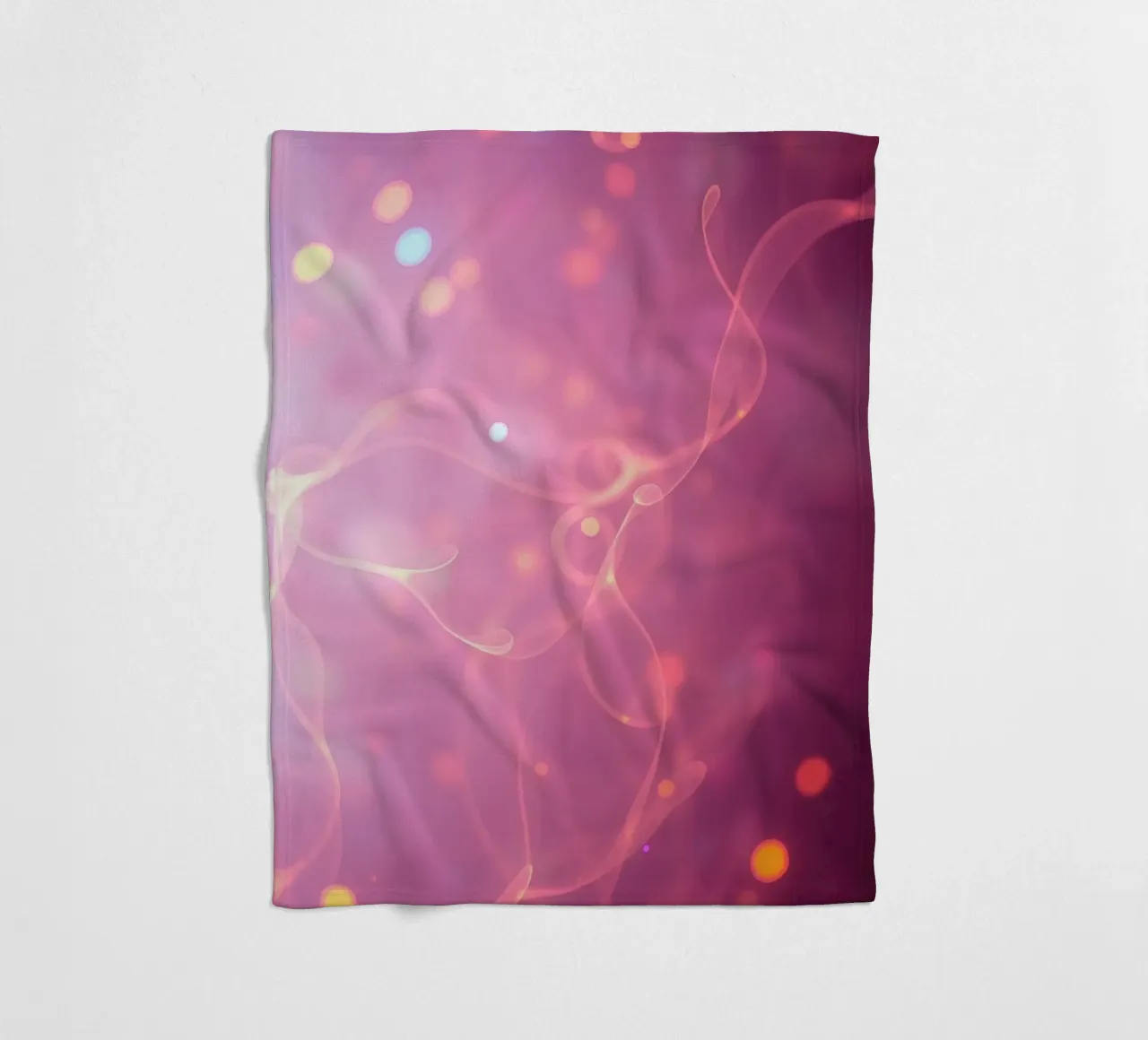 abstract with glowing patterns and soft colors fleece blanket by DesignDoodle