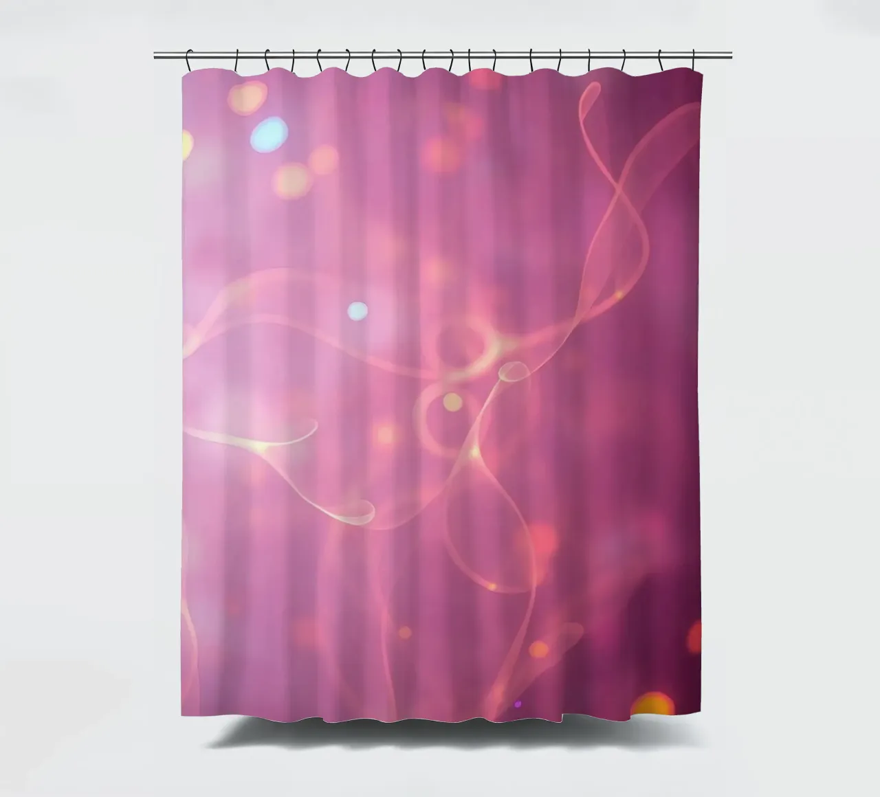 abstract with glowing patterns and soft colors shower curtain by DesignDoodle