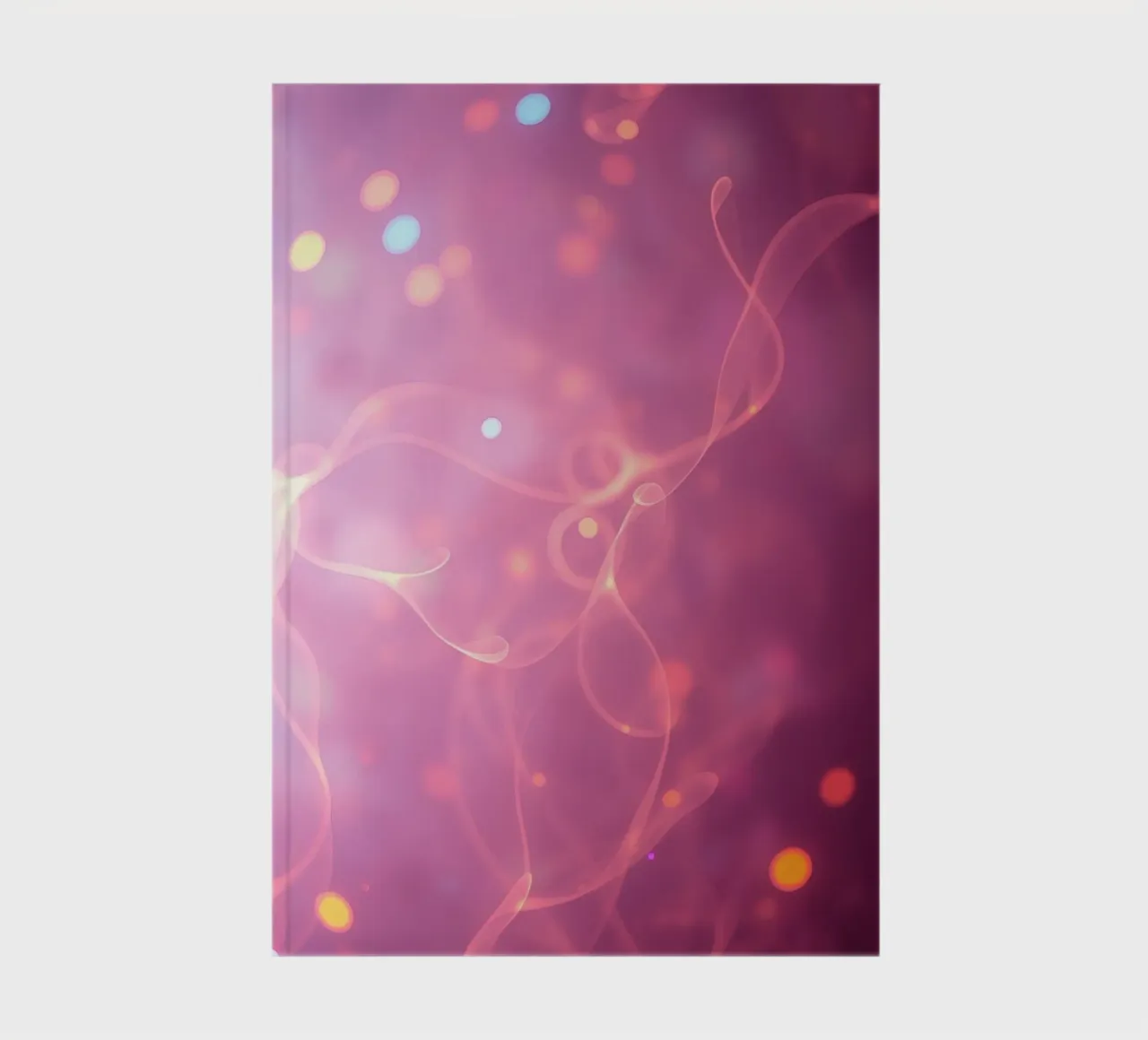 abstract with glowing patterns and soft colors notebook by DesignDoodle