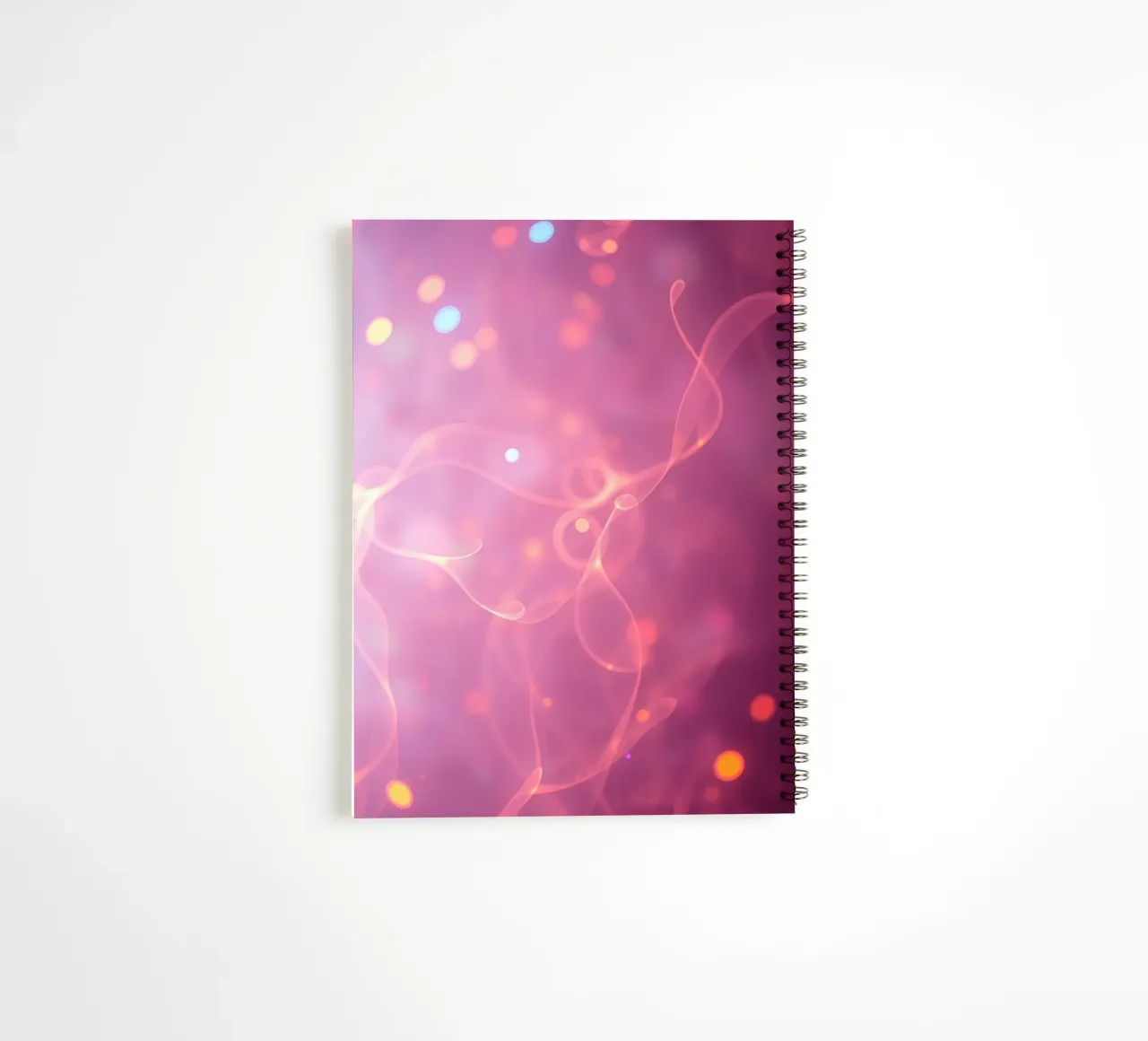 abstract with glowing patterns and soft colors spiral notebook by DesignDoodle
