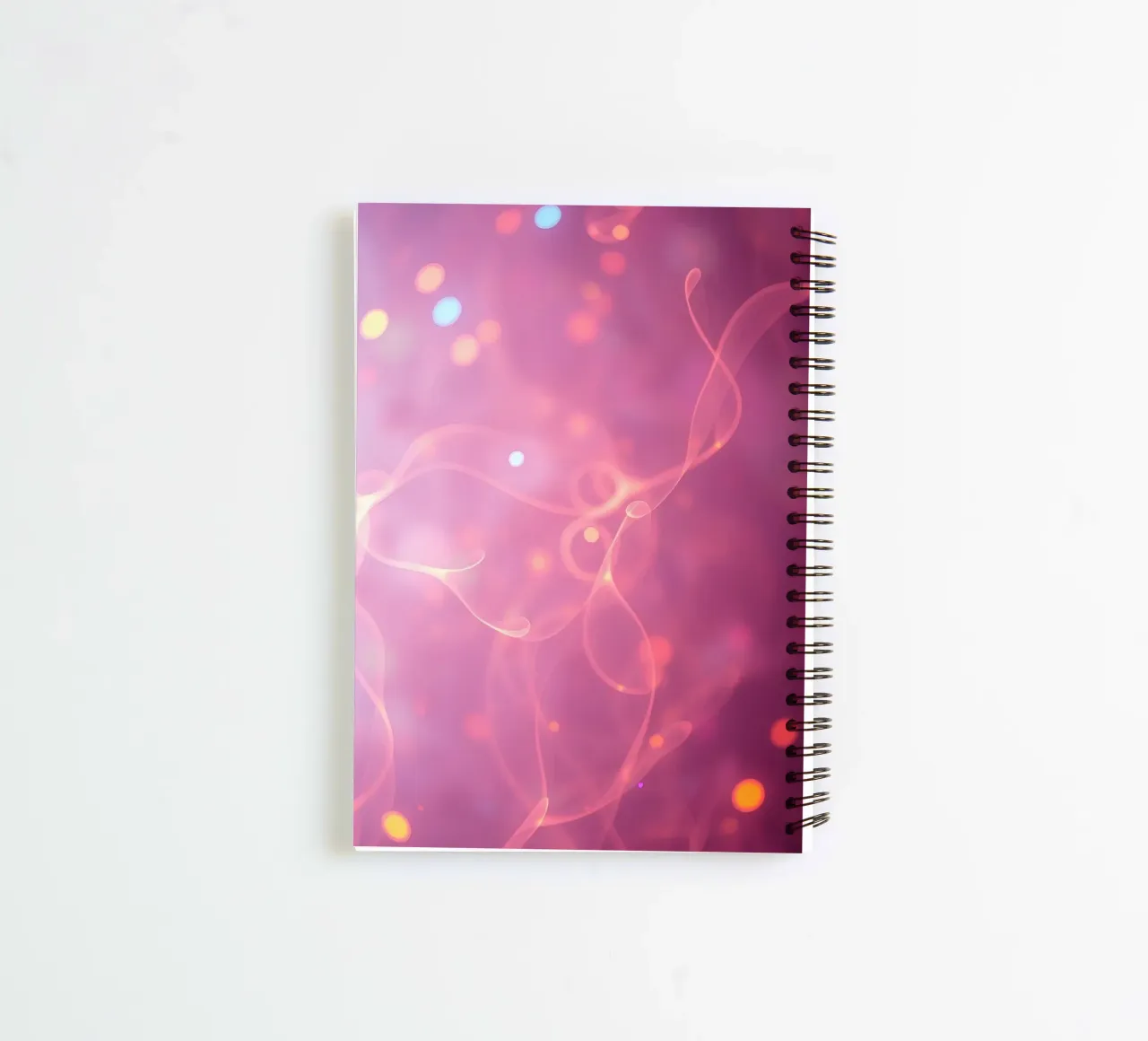 abstract with glowing patterns and soft colors spiral notebook by DesignDoodle