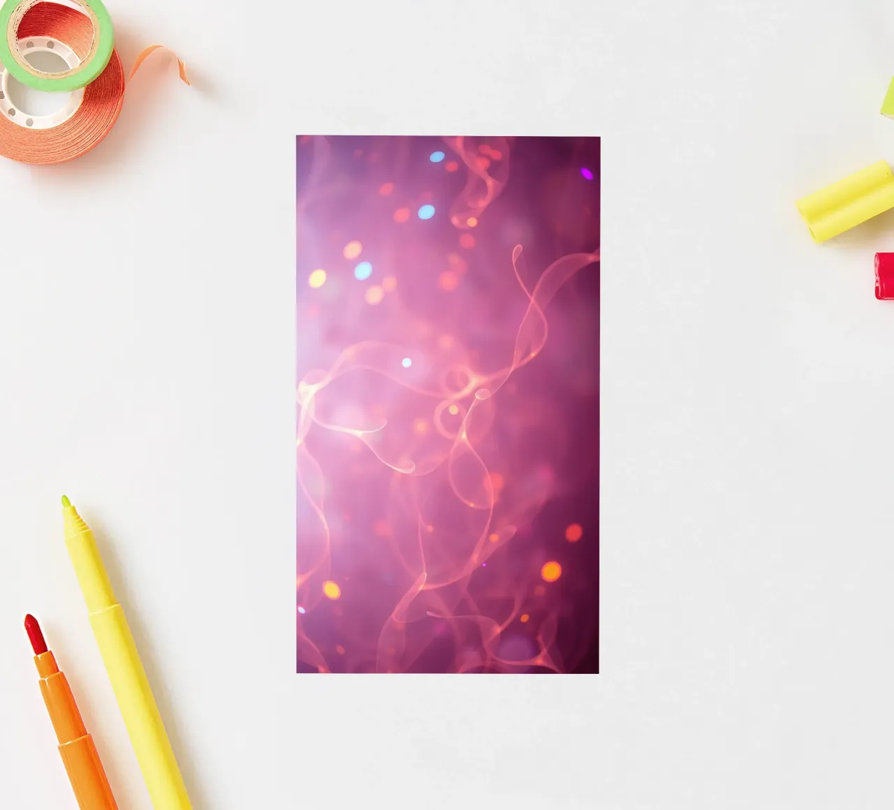 abstract with glowing patterns and soft colors sticker by DesignDoodle