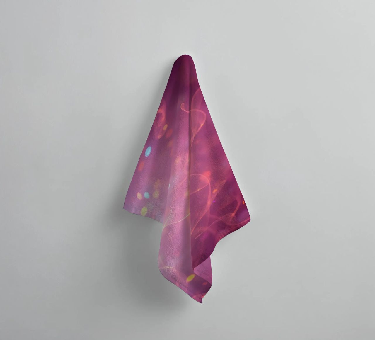 abstract with glowing patterns and soft colors towel by DesignDoodle