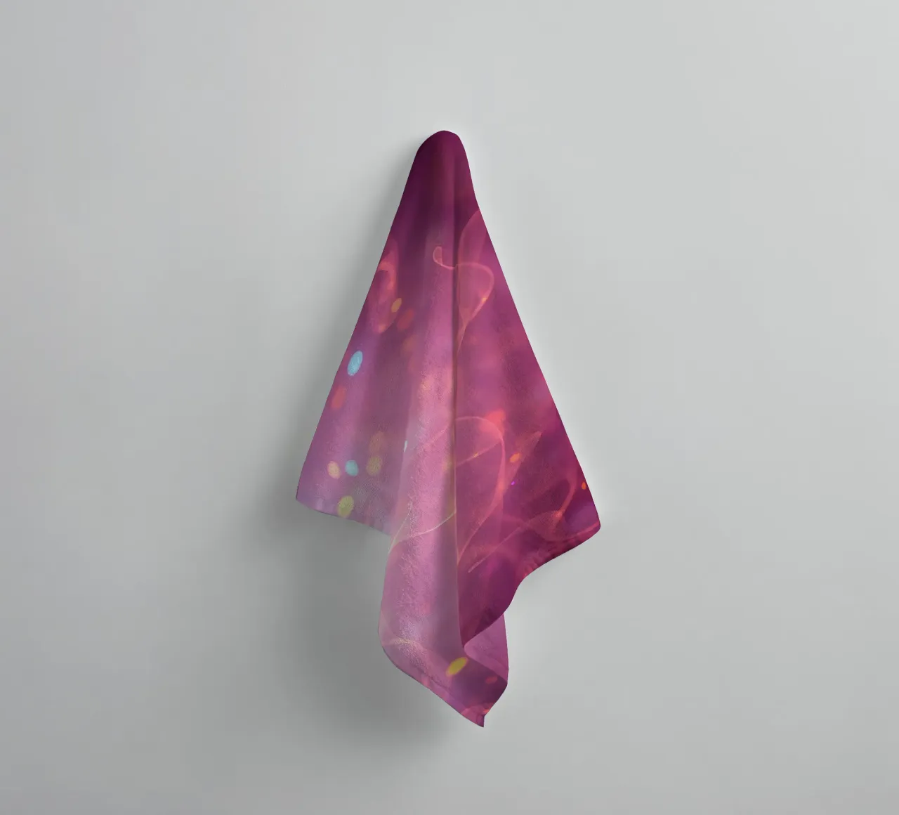 abstrait avec des motifs lumineux et des couleurs douces serviette de bain de DesignDoodle