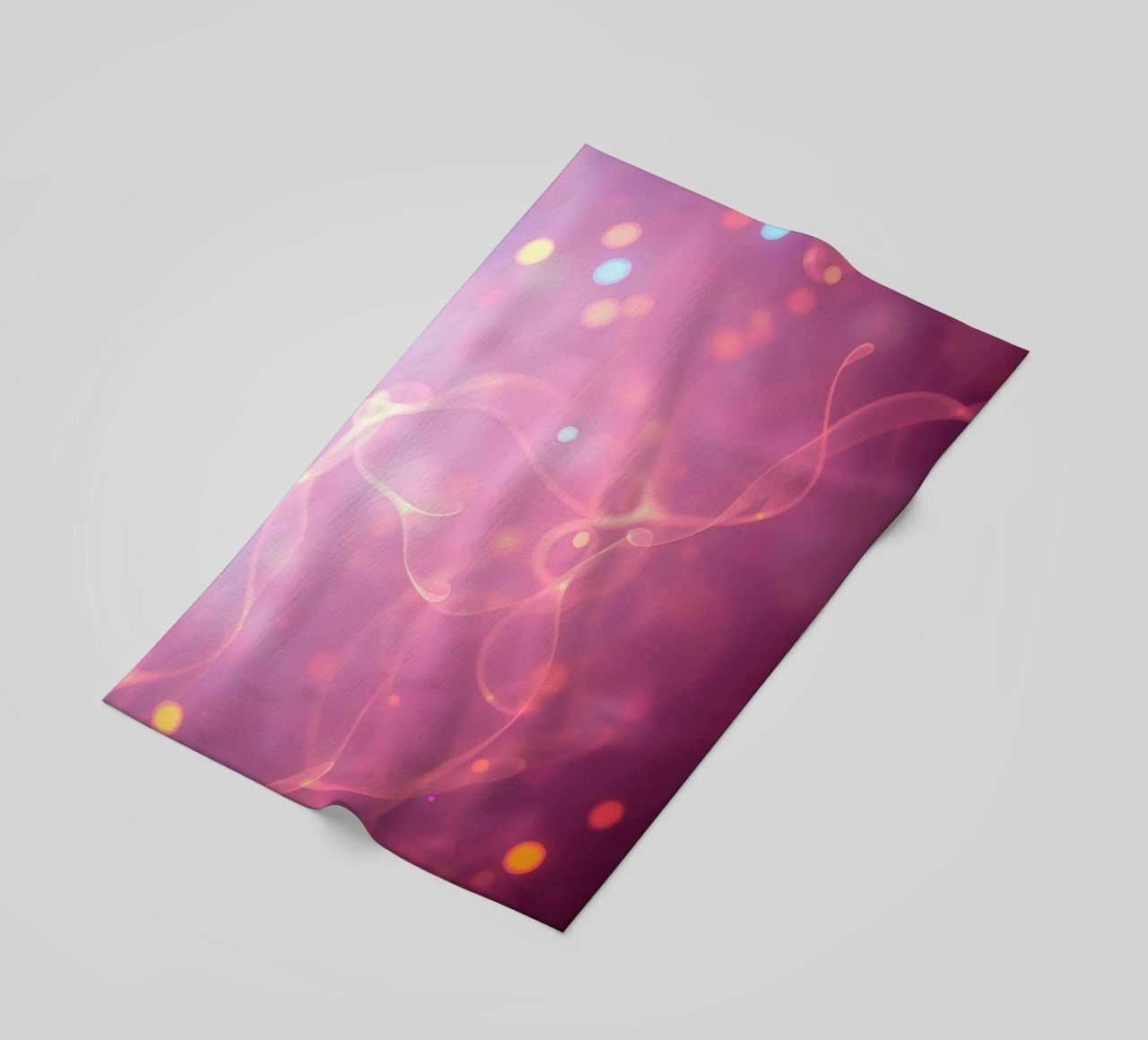 abstract with glowing patterns and soft colors beach towel by DesignDoodle