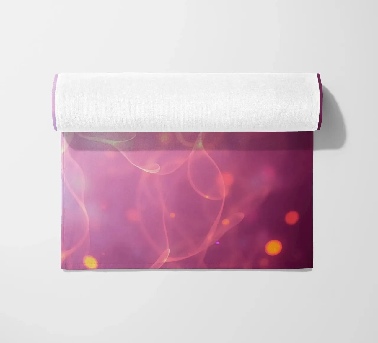 abstract with glowing patterns and soft colors beach towel by DesignDoodle