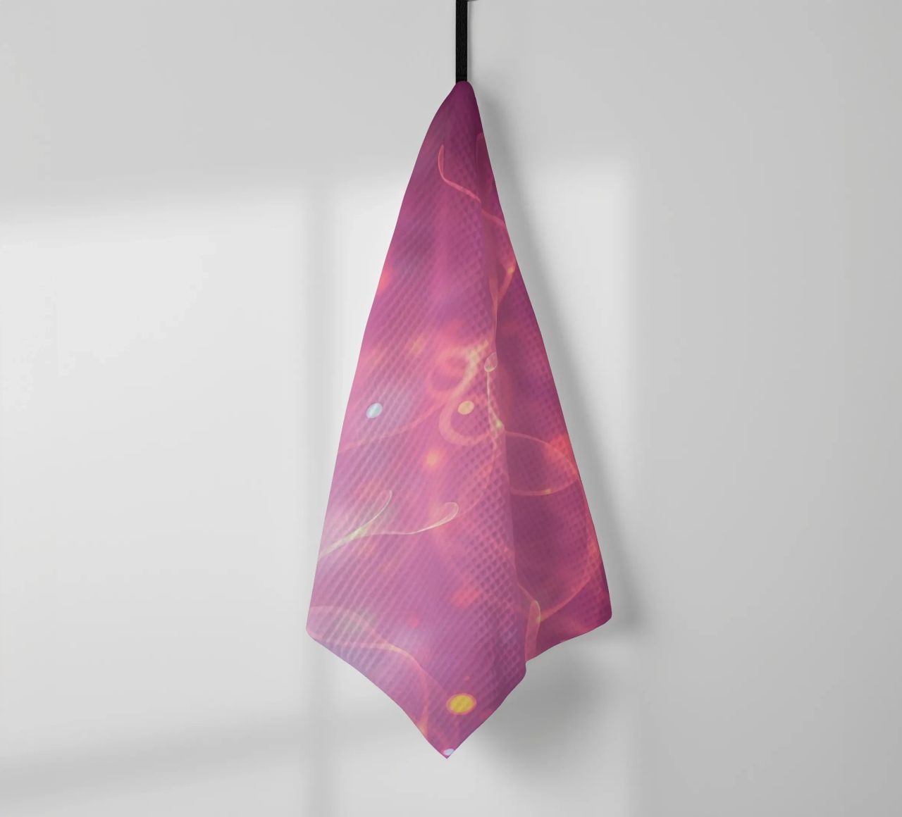 abstract with glowing patterns and soft colors tea towel by DesignDoodle