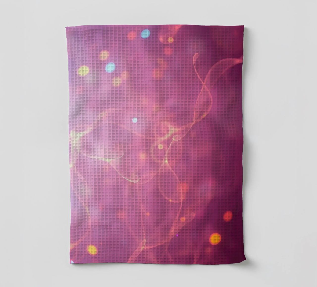 abstract with glowing patterns and soft colors tea towel by DesignDoodle