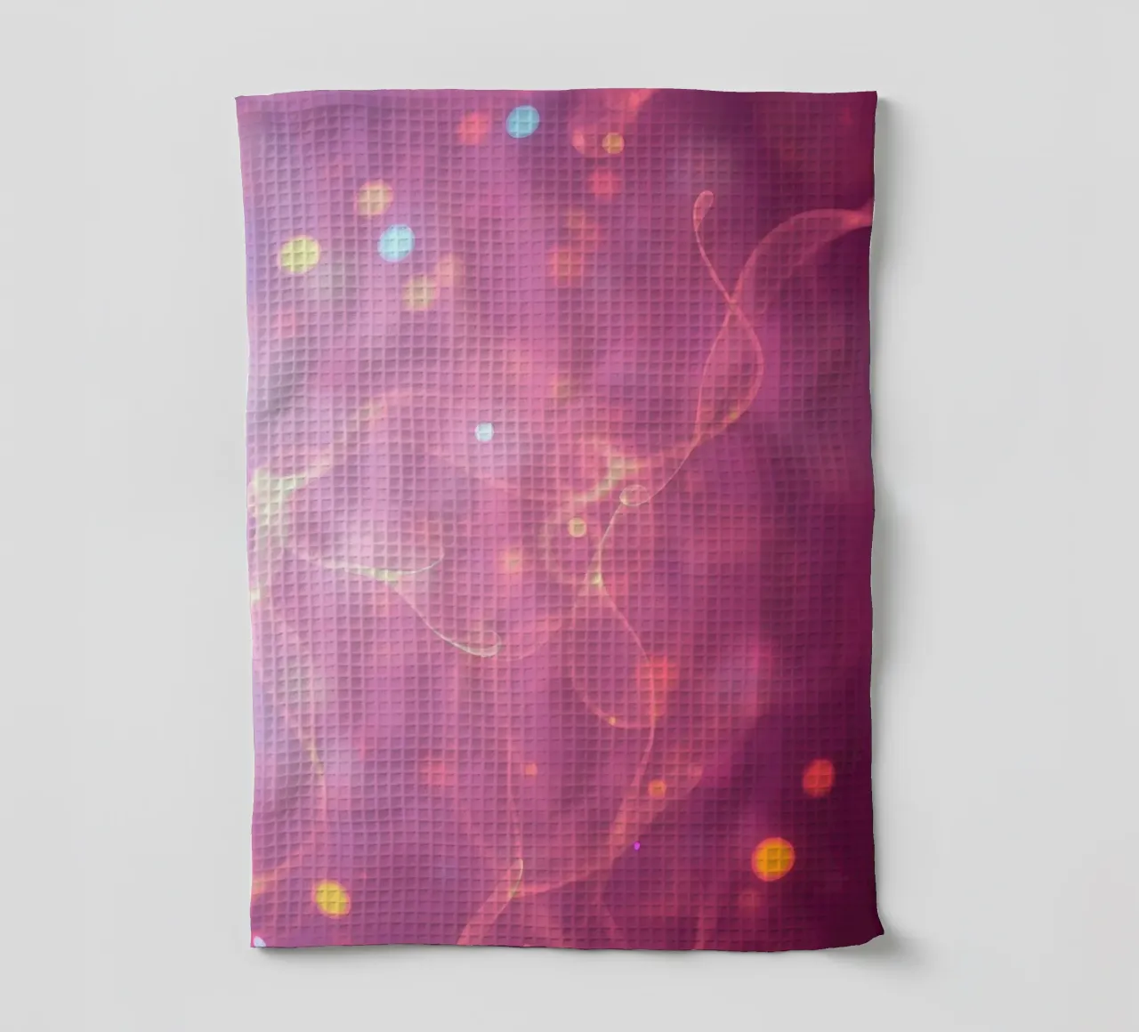 abstract with glowing patterns and soft colors tea towel by DesignDoodle