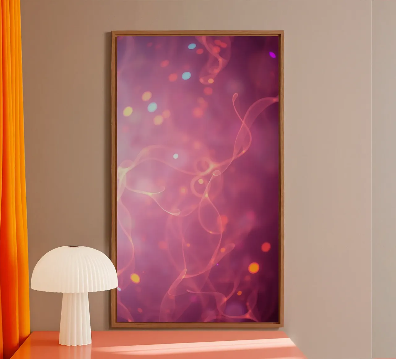abstrait avec des motifs lumineux et des couleurs douces alu dibond de DesignDoodle