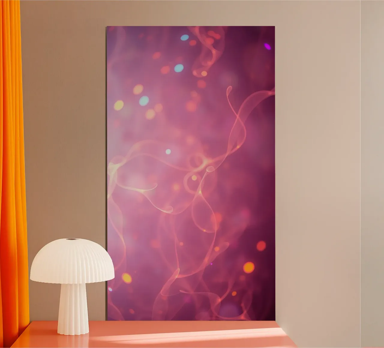 abstrait avec des motifs lumineux et des couleurs douces poster de DesignDoodle