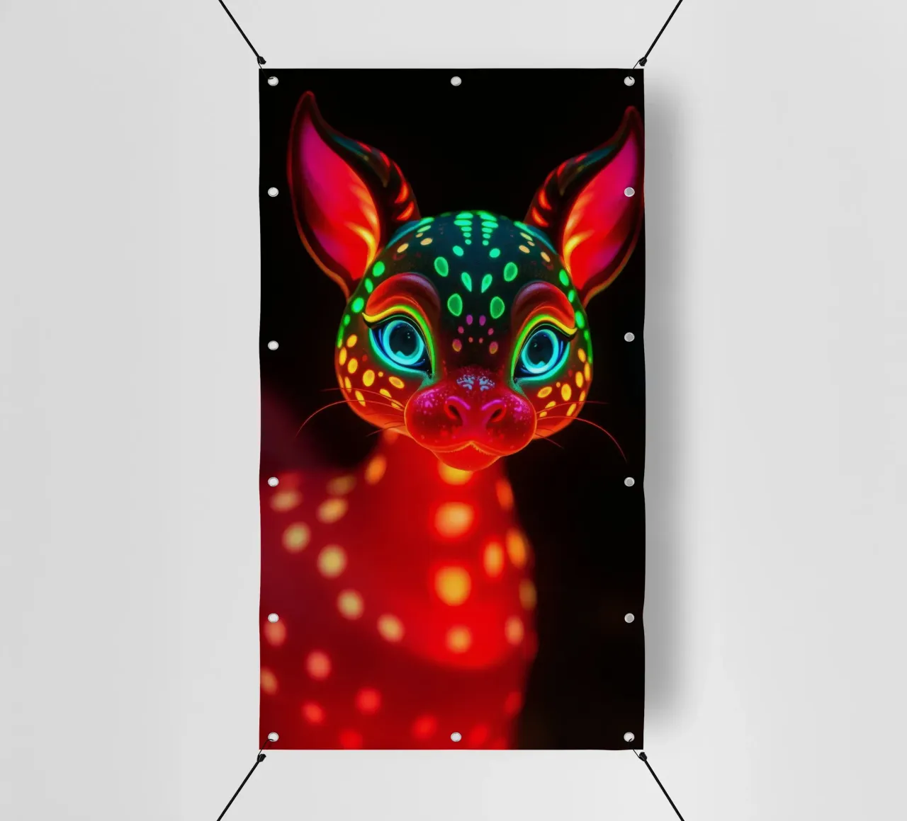 abstract deer design with glowing patterns pvc cover by DesignDoodle