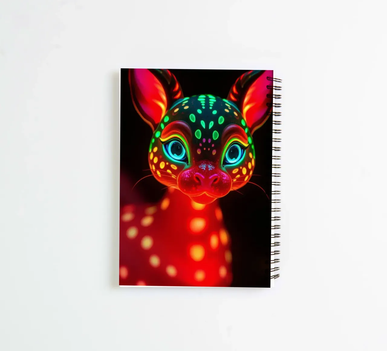 abstract deer design with glowing patterns spiral notebook by DesignDoodle