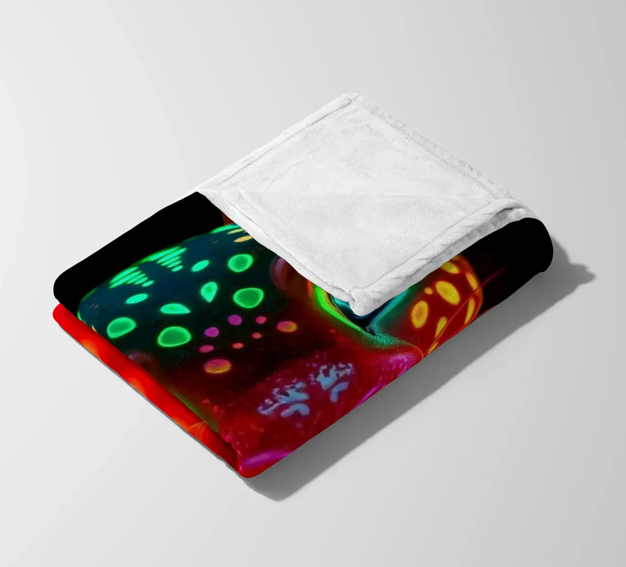 abstract deer design with glowing patterns fleece blanket by DesignDoodle