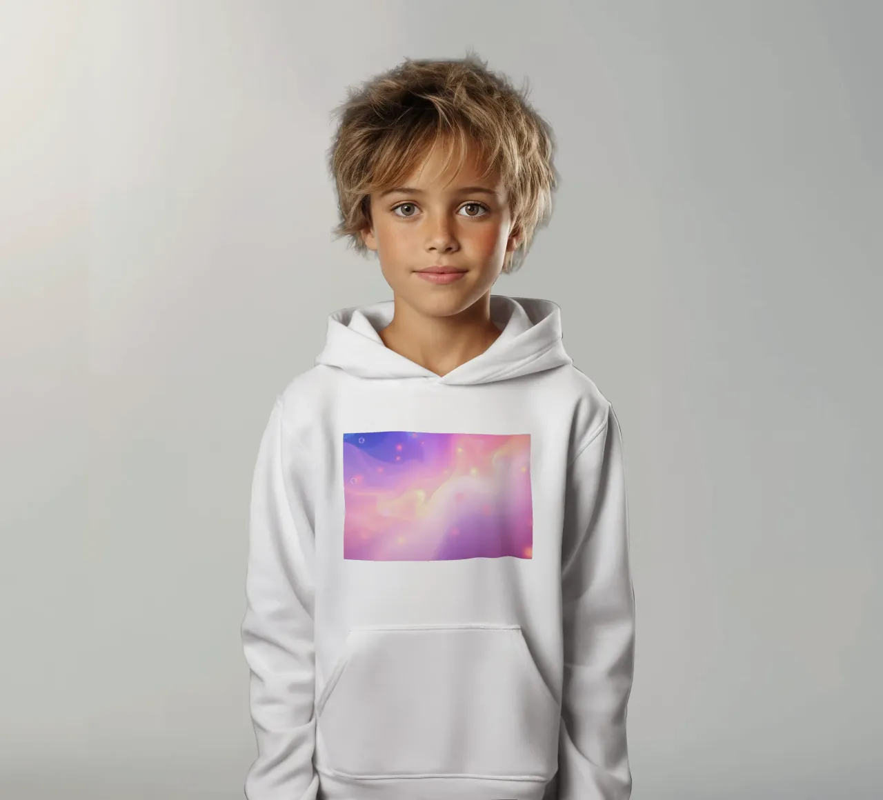 colori vorticosi e morbidi elementi luminosi di sfondo felpa bambino con cappuccio da DesignDoodle