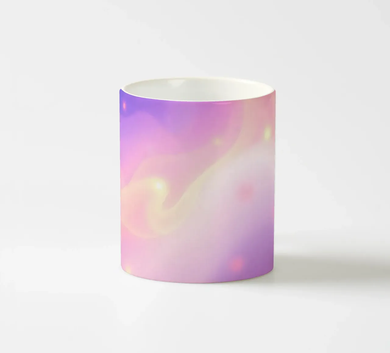 swirling colors and soft glowing elements background ceramic mug by DesignDoodle