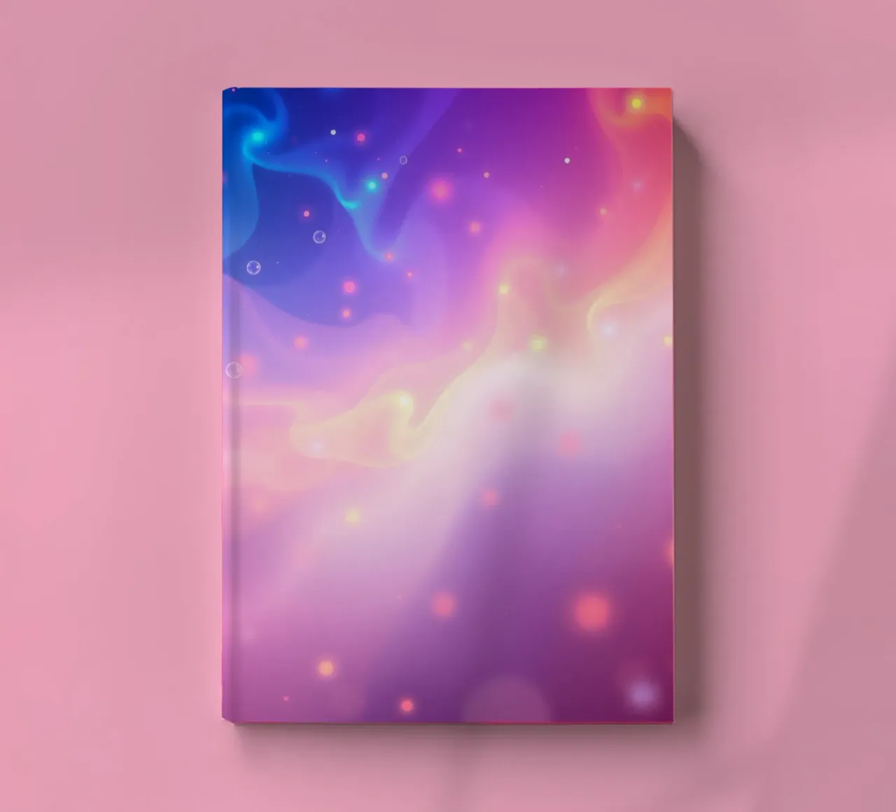 swirling colors and soft glowing elements background notebook by DesignDoodle