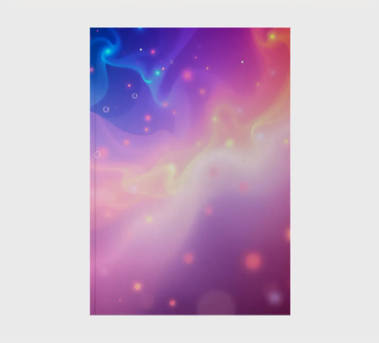 swirling colors and soft glowing elements background notebook by DesignDoodle