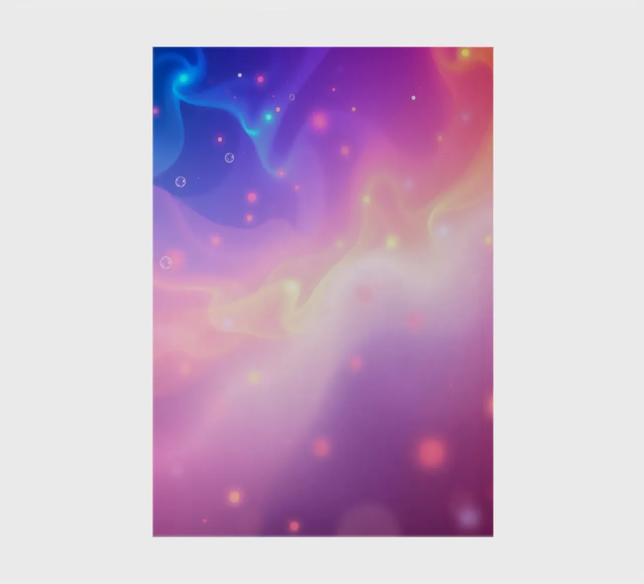 swirling colors and soft glowing elements background notebook by DesignDoodle