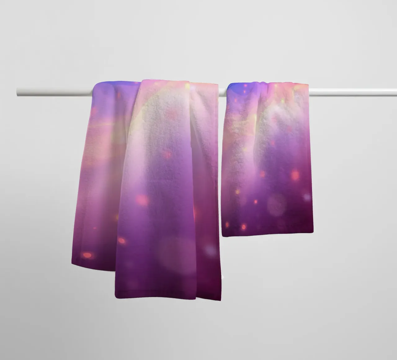 swirling colors and soft glowing elements background towel by DesignDoodle