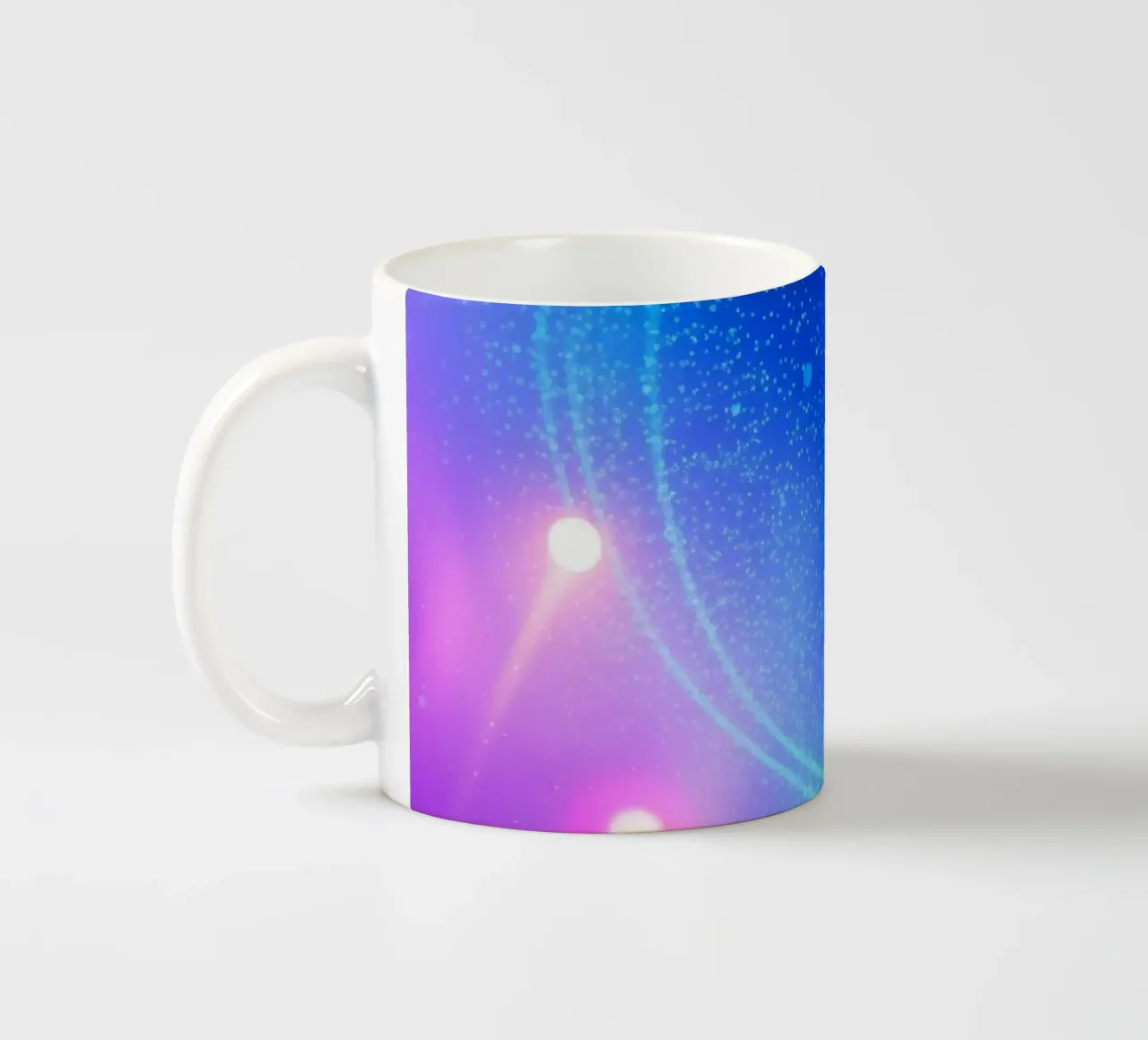 colorful lights and fluid patterns for abstract art ceramic mug by DesignDoodle