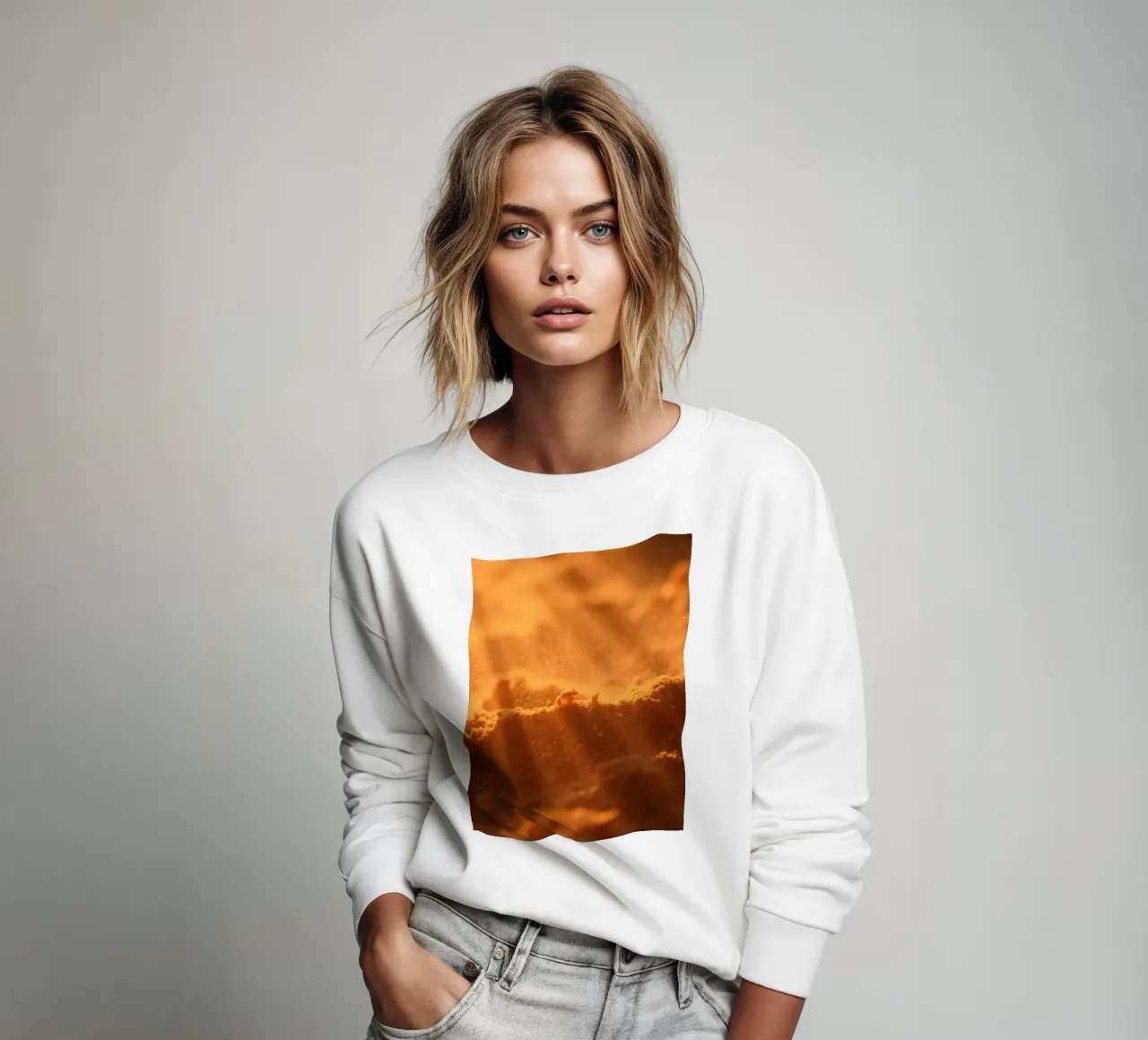 Sandy texture illuminated by soft light creating a warm feel sweatshirt by DesignDoodle