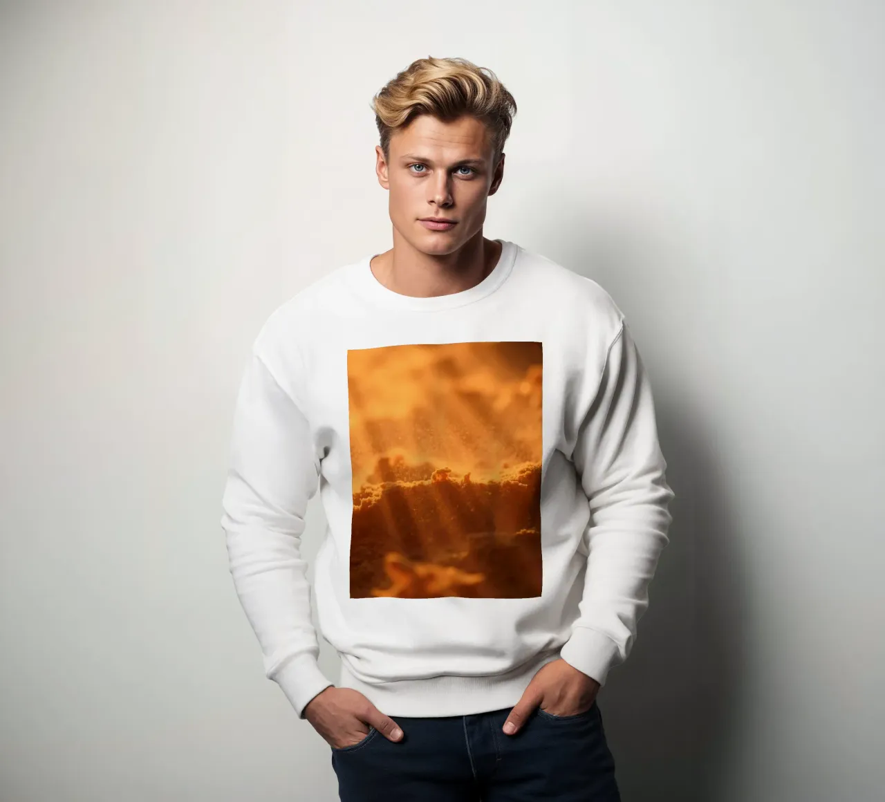 Sandy texture illuminated by soft light creating a warm feel sweatshirt by DesignDoodle
