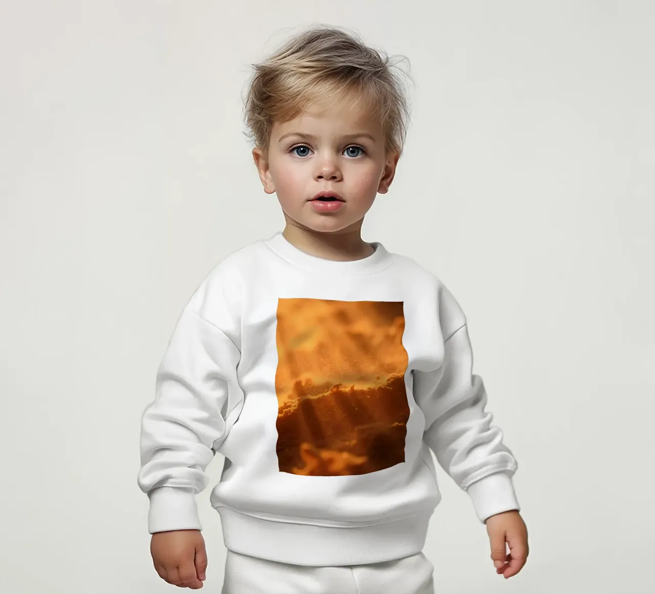 Texture sableuse éclairée par une lumière douce créant une sensation de chaleur sweat pour bébé de DesignDoodle