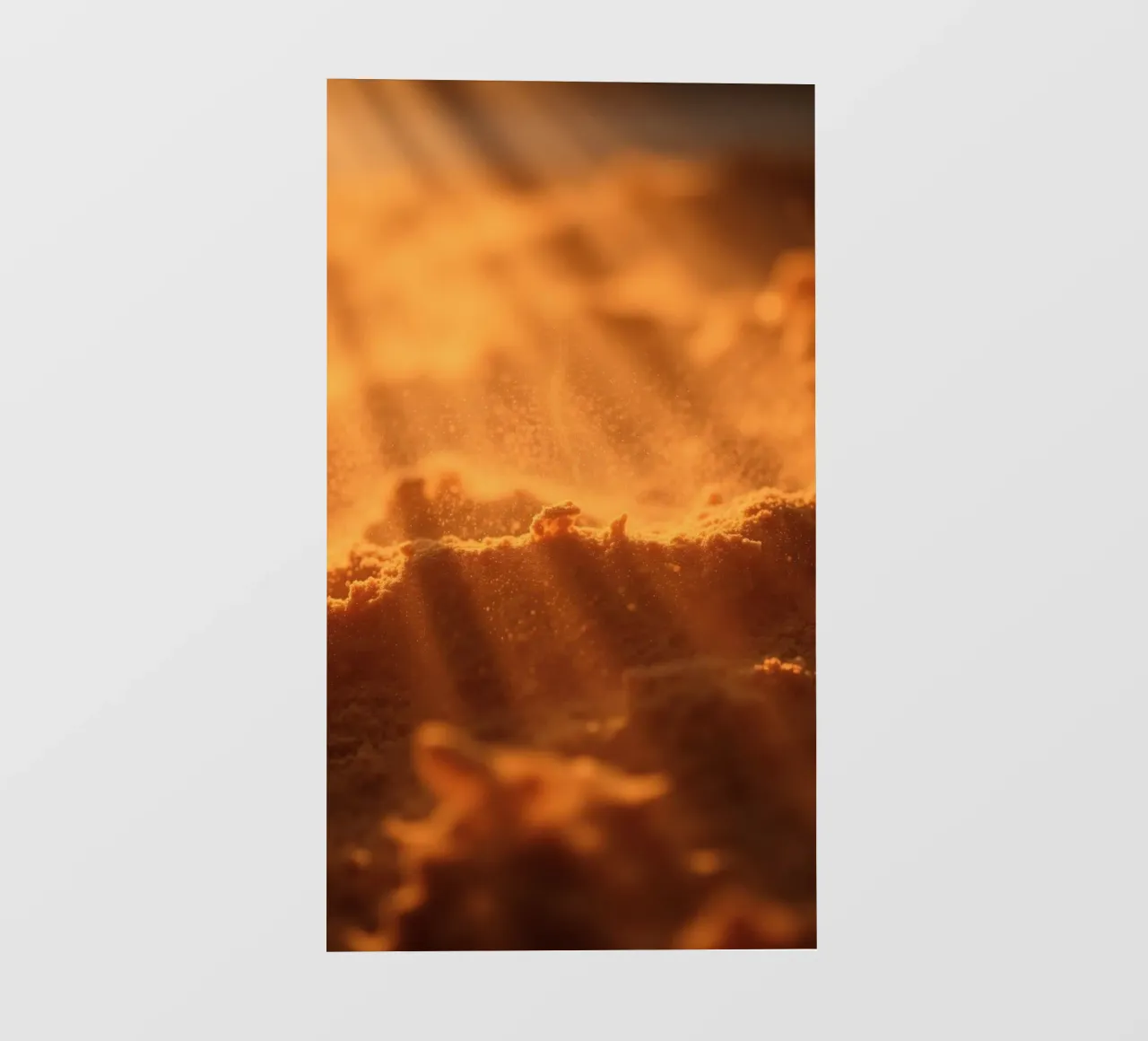 Sandy texture illuminated by soft light creating a warm feel backlit film by DesignDoodle