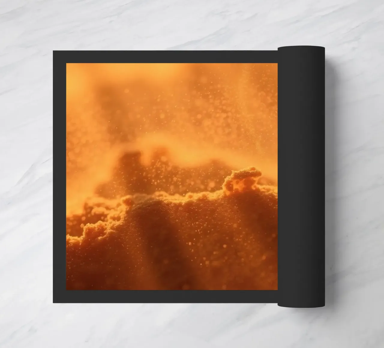 Sandy texture illuminated by soft light creating a warm feel doormat by DesignDoodle