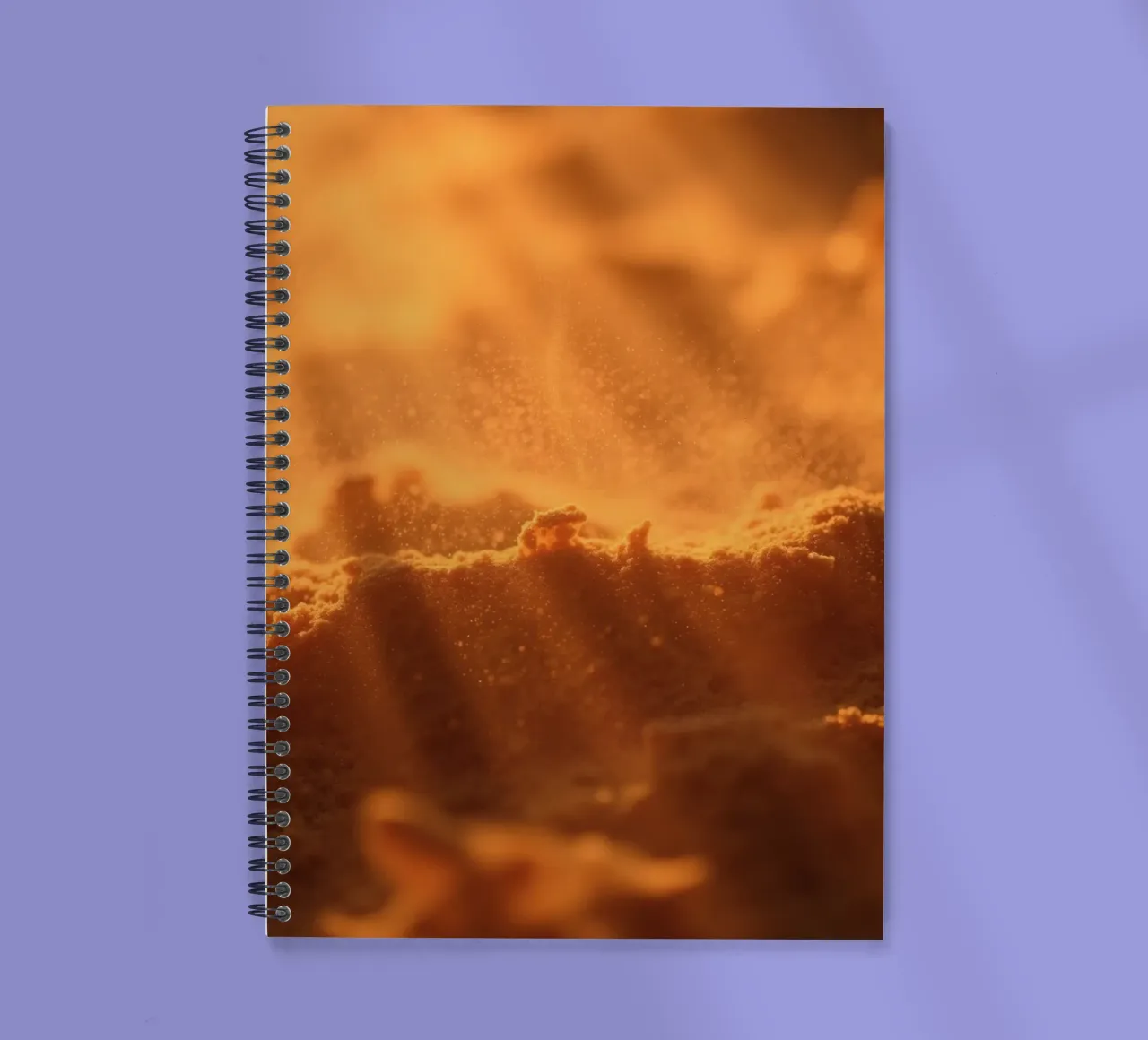 Sandy texture illuminated by soft light creating a warm feel spiral notebook by DesignDoodle