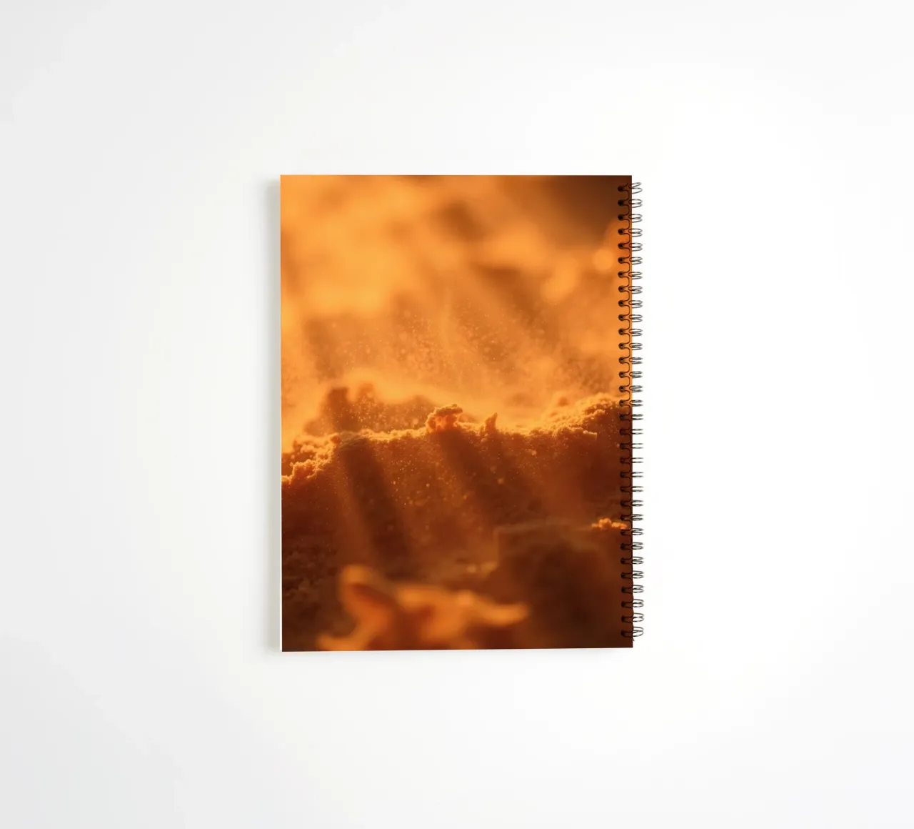 Sandy texture illuminated by soft light creating a warm feel spiral notebook by DesignDoodle