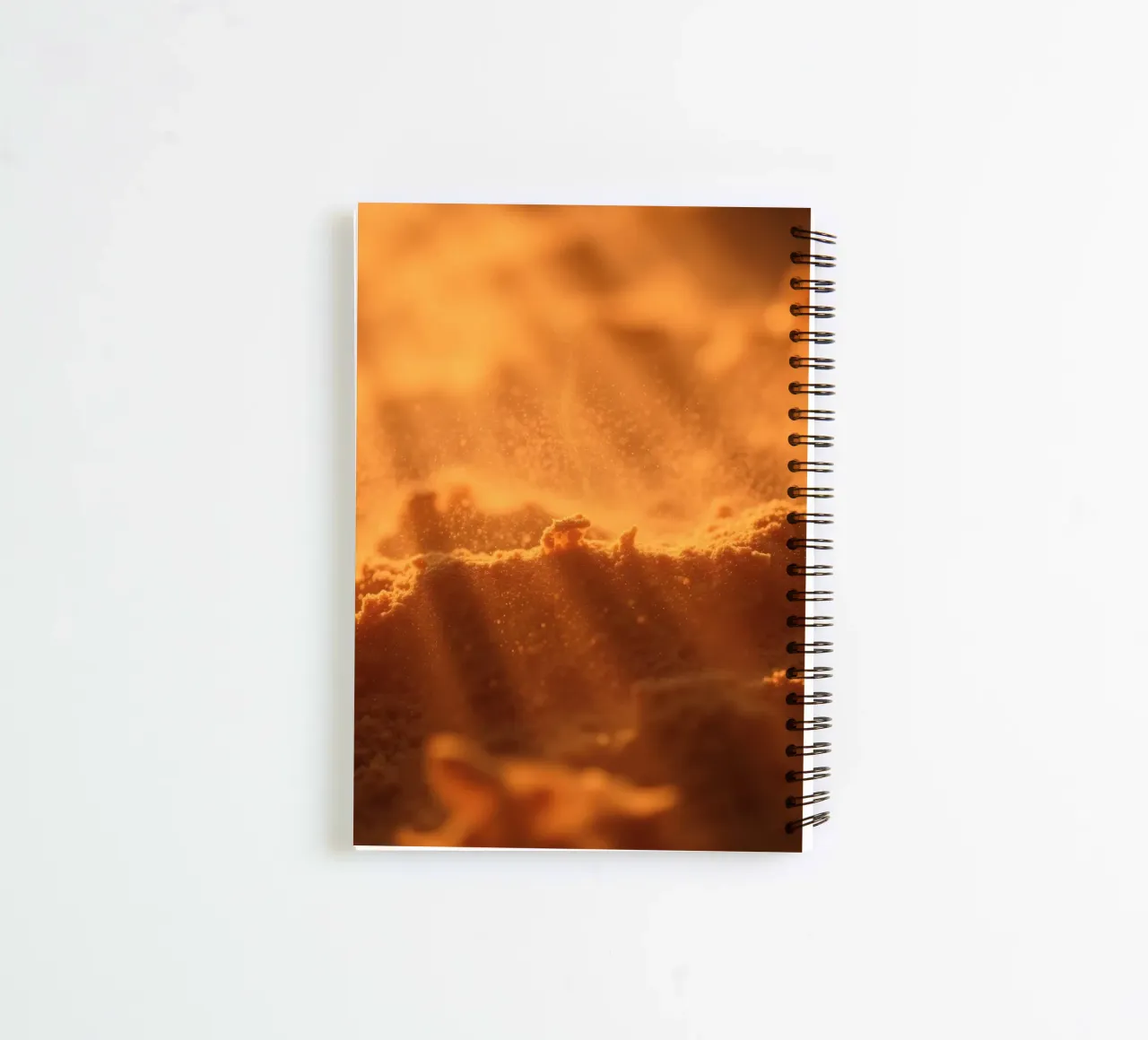 Sandy texture illuminated by soft light creating a warm feel spiral notebook by DesignDoodle