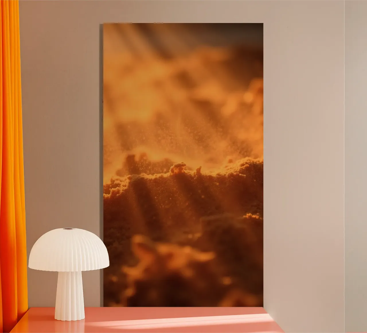 Texture sableuse éclairée par une lumière douce créant une sensation de chaleur plexiglas de DesignDoodle