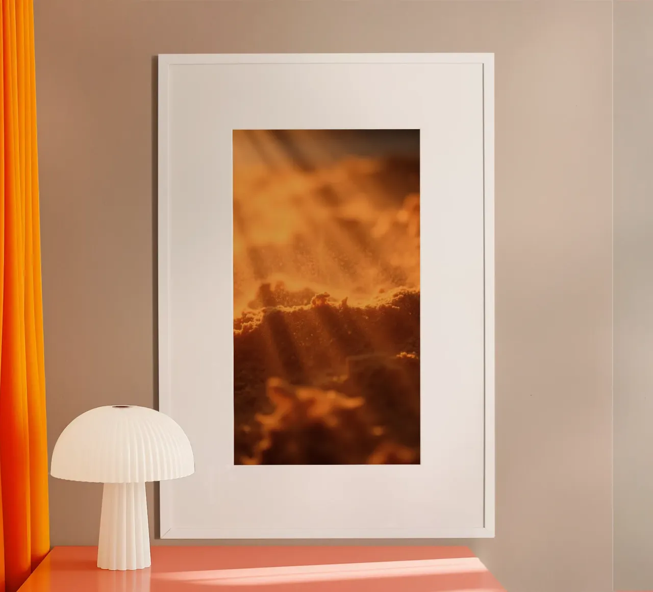 Sandy texture illuminated by soft light creating a warm feel hahnemühle by DesignDoodle