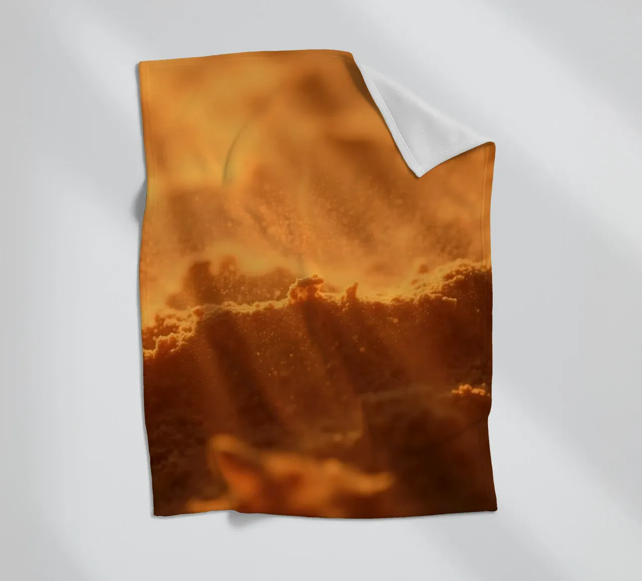 Sandy texture illuminated by soft light creating a warm feel fleece blanket by DesignDoodle